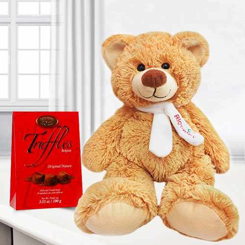 Cute Teddy with  Belgium Truffles