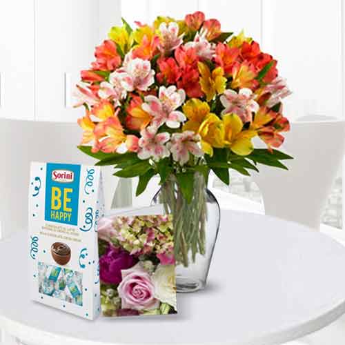 50 Multi-colour Alstroemerias Bouquet
